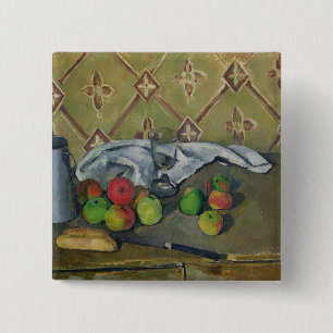 Frucht Pauls Cezanne , Serviette und Milchkrug, Button