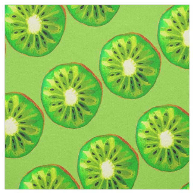 Frucht-Pop-Kunst Kitsch der Kiwi grüner Stoff (Muster)