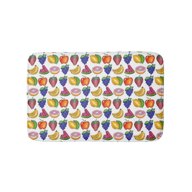 Frucht Print Strawberry Watermelon Banane Badematte (Vorderseite)