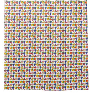 Frucht Print Strawberry Watermelon Banane Duschvorhang
