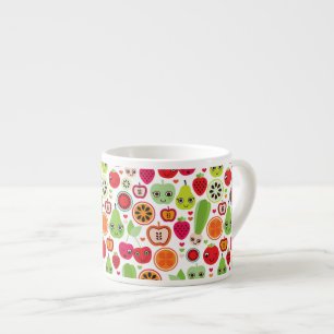 Frucht scherzt Illustrationsapfel Espressotasse