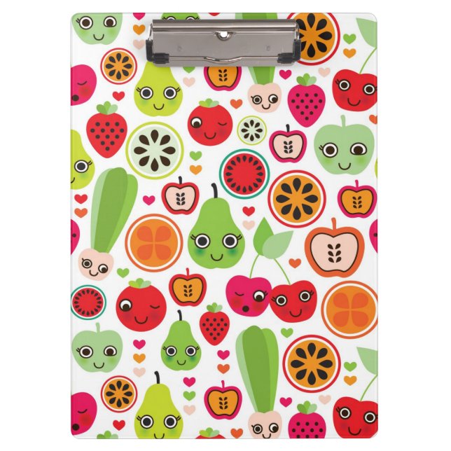 Frucht scherzt Illustrationsapfel Klemmbrett (Vorderseite)
