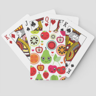 Frucht scherzt Illustrationsapfel Spielkarten