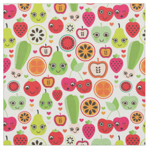 Frucht scherzt Illustrationsapfel Stoff