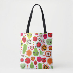 Frucht scherzt Illustrationsapfel Tasche