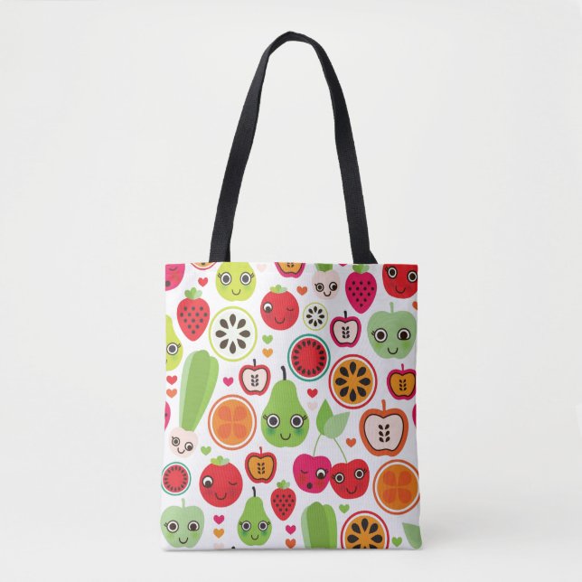 Frucht scherzt Illustrationsapfel Tasche (Vorderseite)