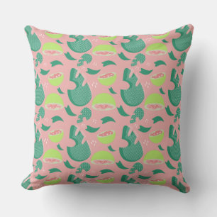 Frucht Sommer Guave Pink Monstera Muster Kissen