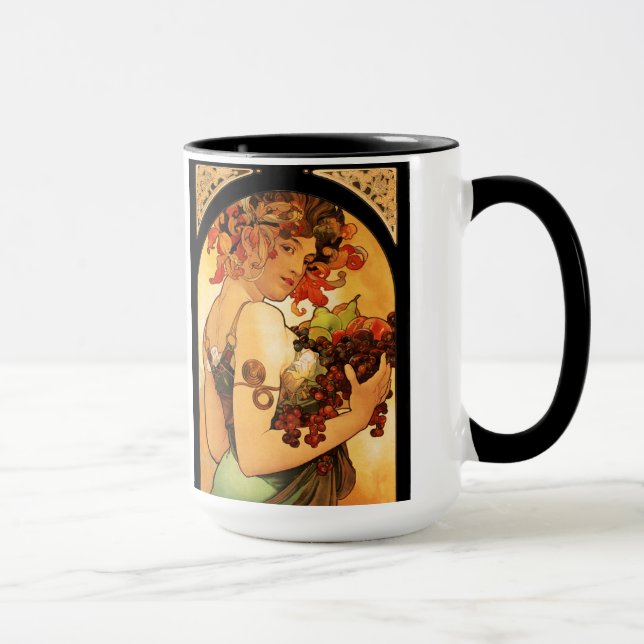 Frucht-Tasse Alphonse Mucha Tasse (Rechts)