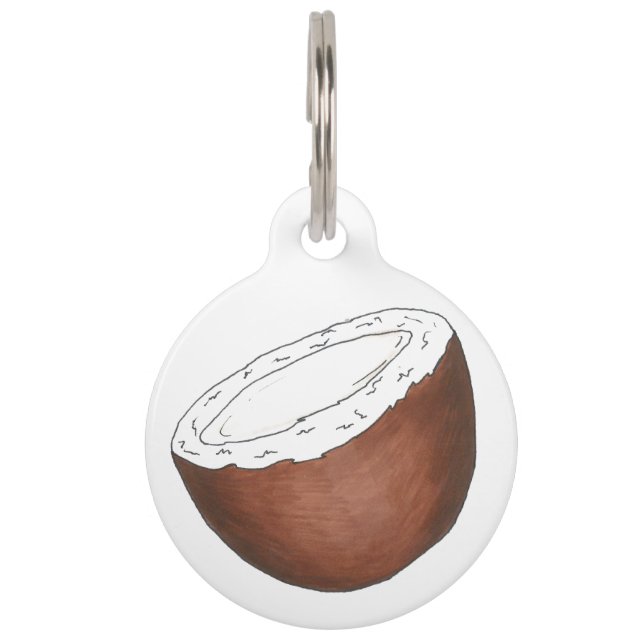 Frucht Tropical Island Beach Coconut Feinschmecker Tiernamensmarke (Vorderseite)