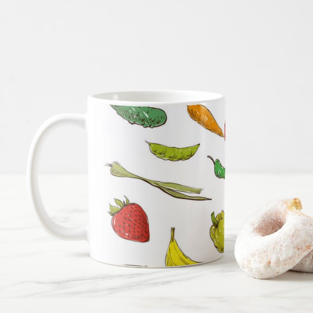 Frucht-und Veggies-Kaffee-Tasse Kaffeetasse (Mit Donut)