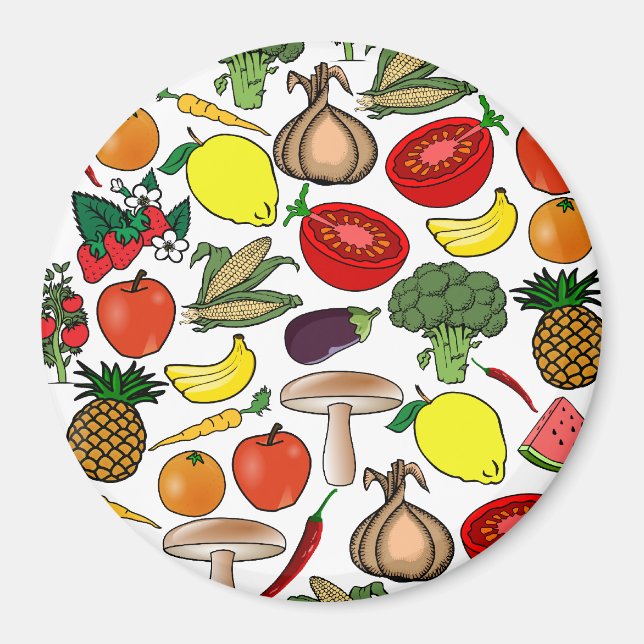 Frucht & Veggies Magnet, groß Magnet (Vorne)