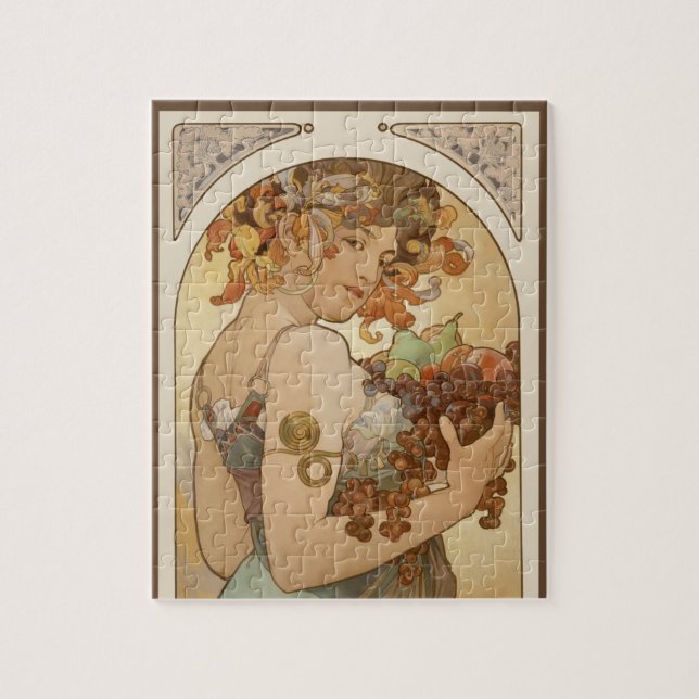 Frucht von Alphonse Mucha, Vintager Jugendstil (Vertikal)