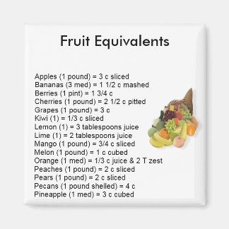 Fruchtäquivalente Square Magnet