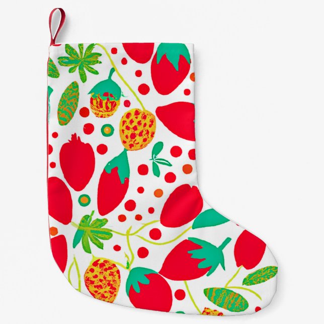 Fruchtbare Palette Vivid Muster Kleiner Weihnachtsstrumpf (Vorderseite)