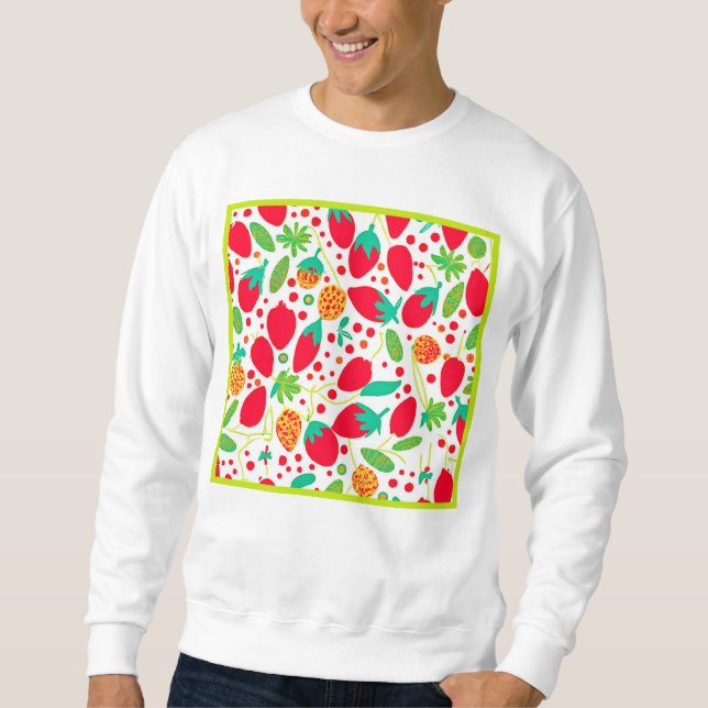 Fruchtbare Palette Vivid Muster Sweatshirt (Vorderseite)