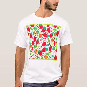Fruchtbare Palette Vivid Muster T-Shirt