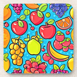 Fruchtbares Musterdesign Getränkeuntersetzer