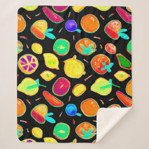 Fruchtbares Neon Visions Design Sherpadecke