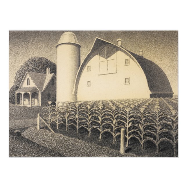 Fruchtbarkeit, Iowa von Grant Wood Fotodruck (Vorne)