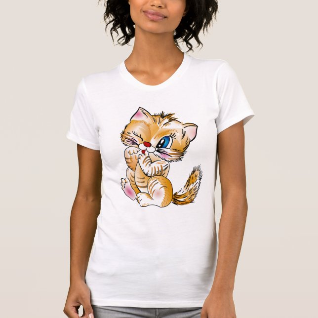 Fruchtbarkeit von Katzen mit roten roten Nasen T-Shirt (Vorderseite)