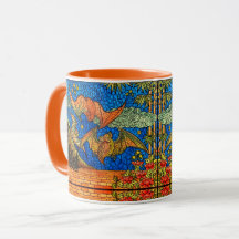 Fruchtbat Gestaltetes Glas Mosaik blau orange