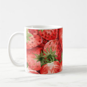 Fruchtbecher - Erdbeer-Design Keramikbecher Kaffeetasse