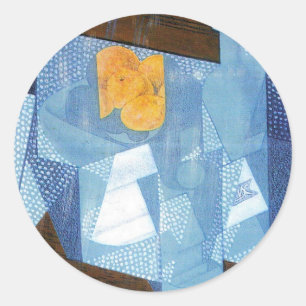 Fruchtbowl von Juan Gris, Vintager Kubismus Stilll Runder Aufkleber