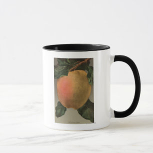 Fruchtchthromlithograph von Belleflower Apple Tasse