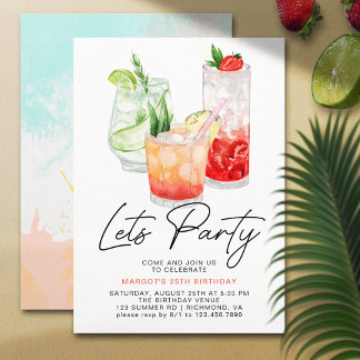 Fruchtcocktails | Sommererwachsen zum Geburtstag Einladung