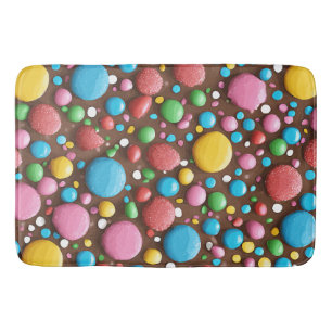 Fruchtcreme Milchschokolade Muster Bath Mat Badematte