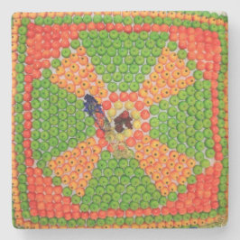 Fruchtdesign-Textur aus dem israelischen Untersetz Steinuntersetzer