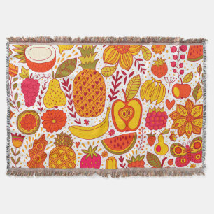 Fruchtdoodles: Vintages Sommermuster. Decke