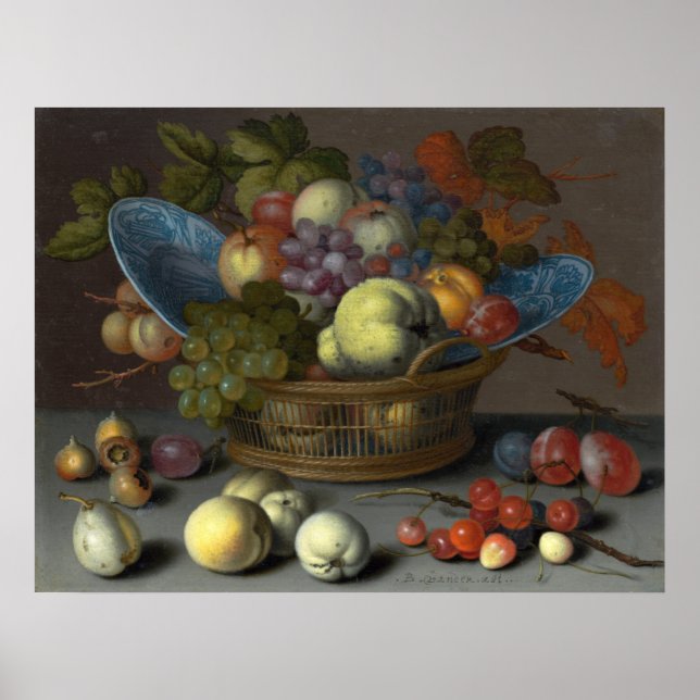 Früchte - Balthasar van der Ast Fine Art Poster (Vorne)