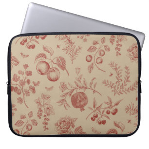 Früchte, Beeren und Blumen. Herbst nahtloses Muste Laptopschutzhülle