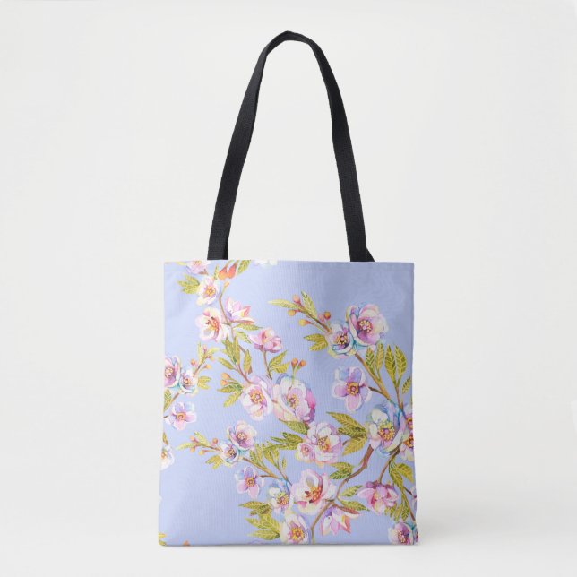 Früchte blühender Apfel- oder Kirschbäume auf der  Tasche (Vorderseite)