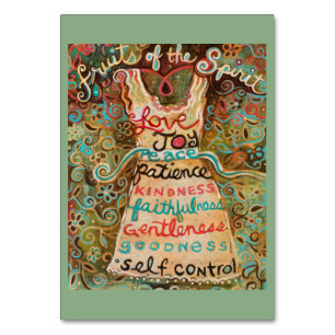 Früchte der Heiligen Geist-Gebetskarte Tischnummer