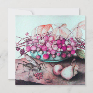 FRÜCHTE DER SAISON / ERDBEEREN BIRNEN Schwarz Rosa Ankündigung