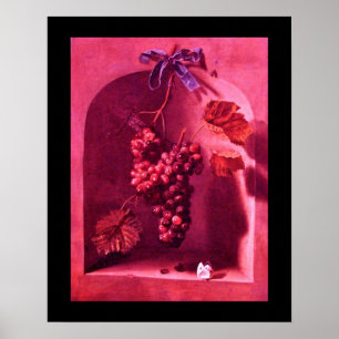 FRÜCHTE DER SAISON -PROSPERITÄT rosa rot violett Poster