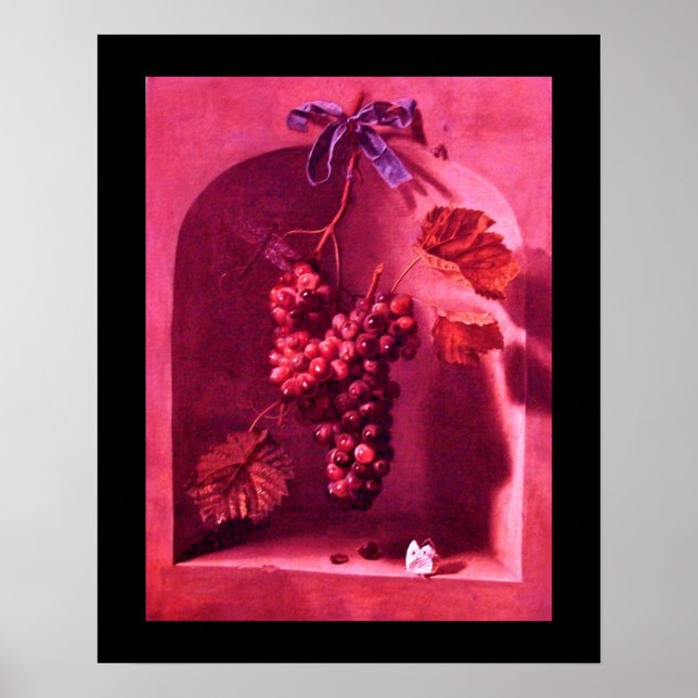FRÜCHTE DER SAISON -PROSPERITÄT rosa rot violett Poster (Vorne)