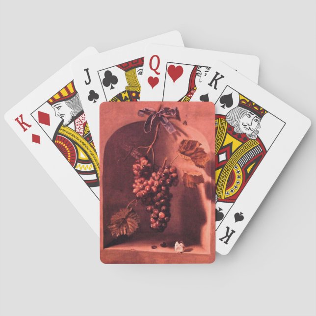 FRÜCHTE DER SAISON WOHNUNG Antiker rosa braun Spielkarten (Rückseite)