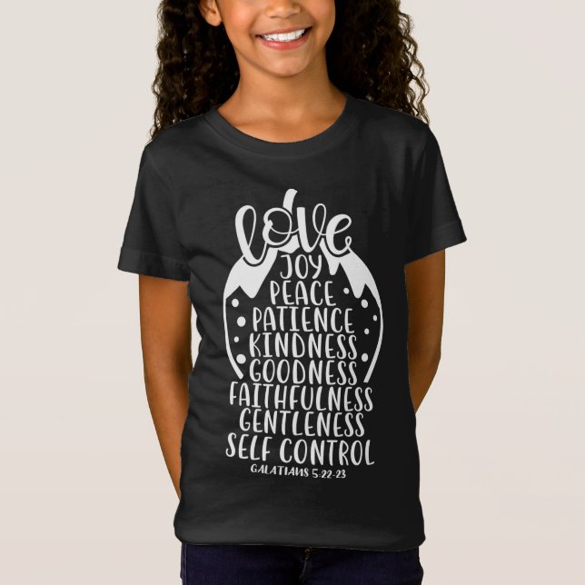 Früchte des Geistes Galatians Mädchen Geschenk T-Shirt (Vorderseite)