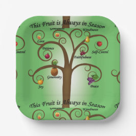 Früchte des Geistes immer in der Saison Pappteller