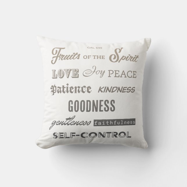 Früchte des Geistes Kissen (Vorderseite)