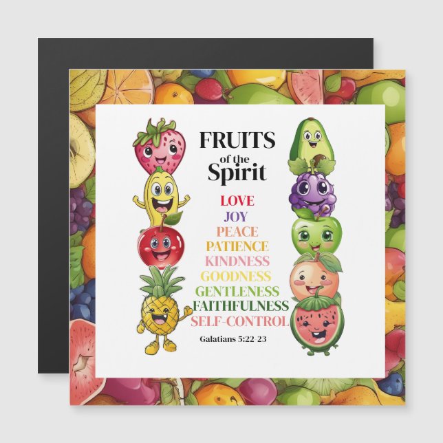 Früchte des Geistes Magnetkarte (Vorne/Hinten)