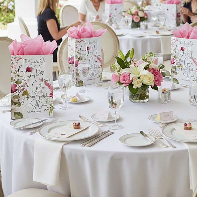 Früchte des Geistes, rosa Blüte Mittlere Geschenktüte (Von Creator hochgeladen)