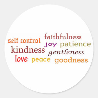 Früchte des Geistes Runder Aufkleber