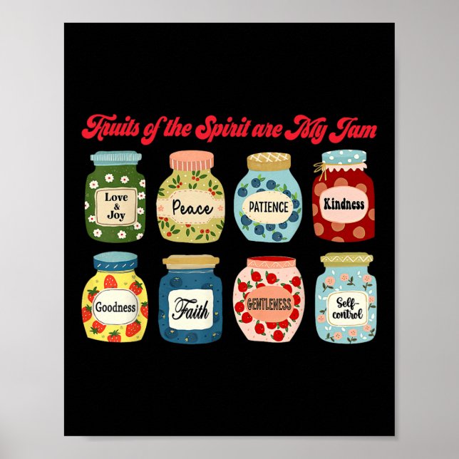 Früchte des Geistes sind mein Jam Christian Religi Poster (Vorne)