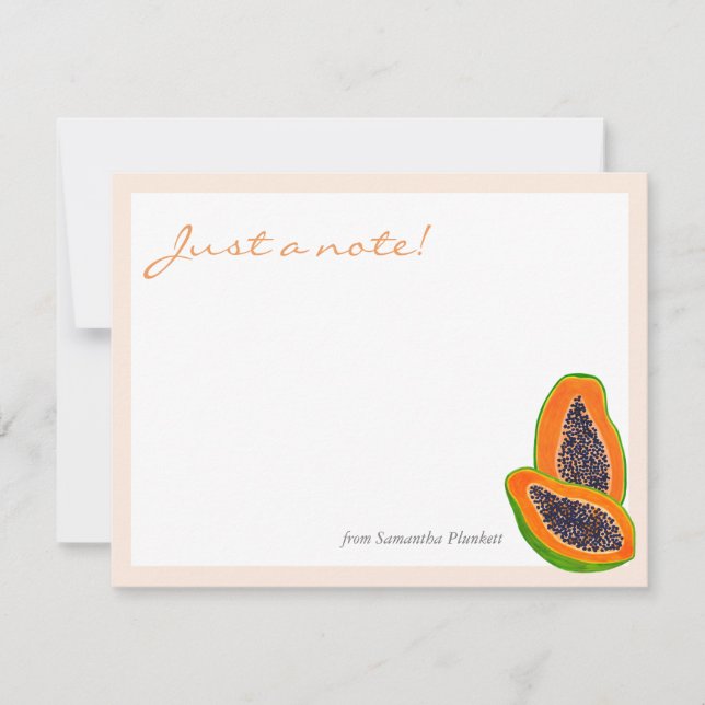 Früchte des Sommers und des Tropen Papaya Dankeskarte (Vorderseite)