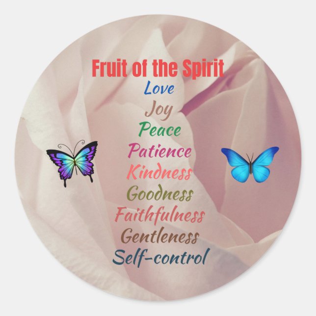 Früchte des Spirit Classic Round Sticker (Vorderseite)