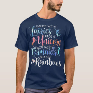Früchte, Einhorn, Meerjungfrauen und Regenbows Fun T-Shirt